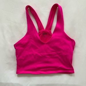 ALO Yoga Hot Pink crop top/sports bra
